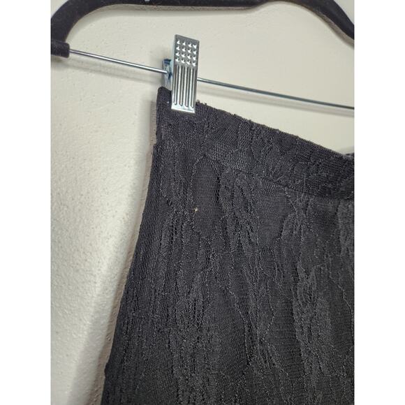 Y2k Kiva Maxi Black Lace Skirt Sheer Goth Emo Punk Fairy Whimsy Medium - Picture 6 of 7